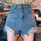 Frayed Denim Short