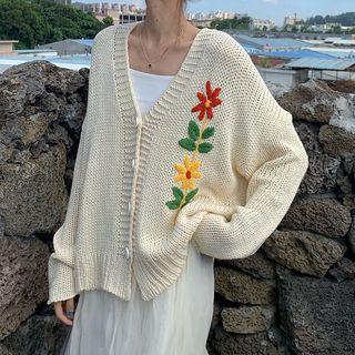 Embroidered Cardigan / Midi Skirt
