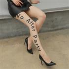 Lettering Sheer Tights