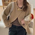 Rib Knit Cardigan Khaki - One Size