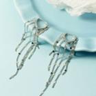 Heart Alloy Fringed Earring 1 Pair - Silver - One Size
