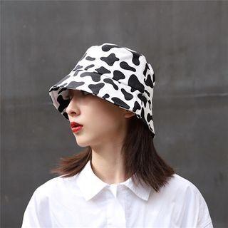 Cow Pattern Bucket Hat Milky White - M (56-58cm)