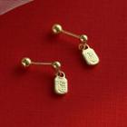 Chinese Characters Sterling Silver Dangle Earring
