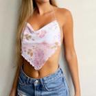 Halter Neck Floral Print Camisole Top