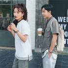 Couple Matching Mock Two-piece Short-sleeve T-shirt