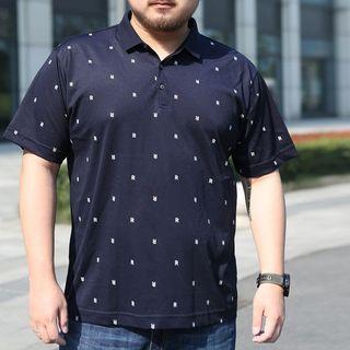 Short-sleeve Pattern Polo Shirt