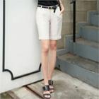 Cuff-hem Pocket-side Shorts