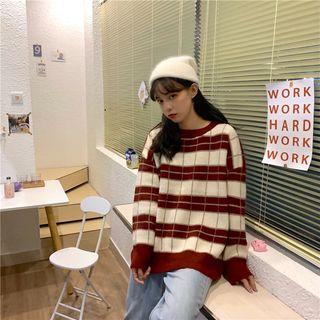 Gingham Crewneck Sweater