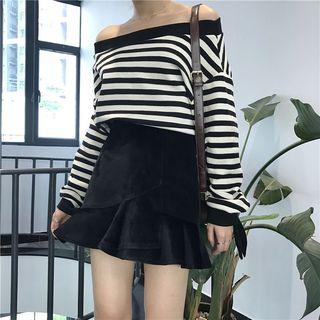 Frilled Trim A-line Skirt