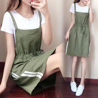 Set: T-shirt + Drawstring Jumper Dress