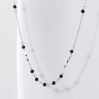 Rhinestone Necklace S925 Silver - Necklace - One Size