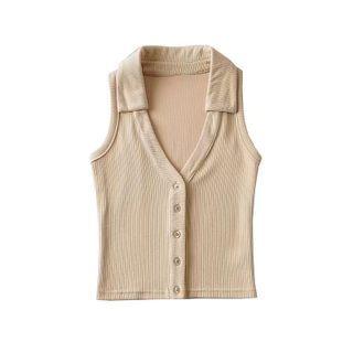 Halter-neck Polo-neck Top