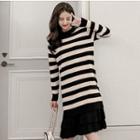 Striped A-line Sweater Dress