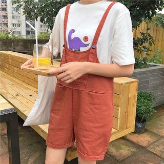 Plain Loose Ft Pinafore Playsuit
