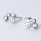 925 Sterling Silver Bike Earring