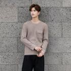 Front Pocket Plain Sweater