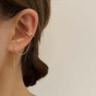 Rhinestone Ear Cuff 1 Pc - Ear Cuff - Gold Plating - One Size
