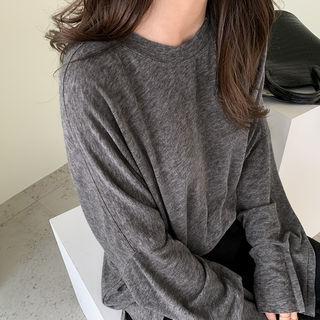 Drop-shoulder M Lange T-shirt Dark Gray - One Size