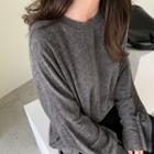 Drop-shoulder M Lange T-shirt Dark Gray - One Size