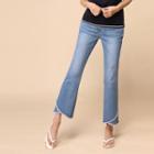 Wrapped-hem Boot-cut Jeans