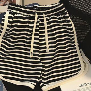 Striped Piped Shorts