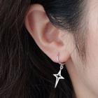 925 Sterling Silver Star Hoop Earrings