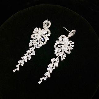 Wedding Rhinestone Drop Earring / Rhinestone Tiara