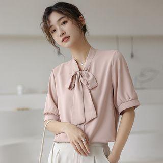 Plain Bow Shirt