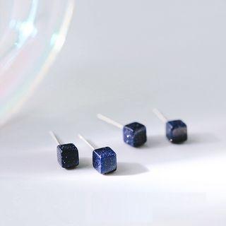 Cube Stud Earring 1 Pair - Earrings - Starry Sky & Cube - One Size