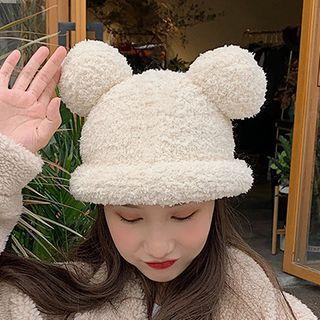 Bear Ear Knit Bucket Hat