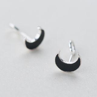 925 Sterling Silver Moon Earrings