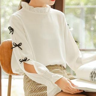 Bow Detail Cut-out Blouse