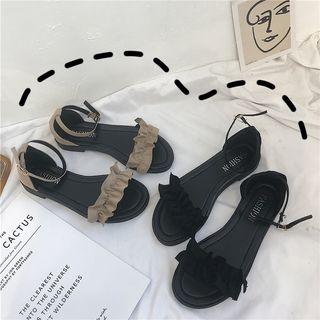 Ankle-strap Ruffle Sandals