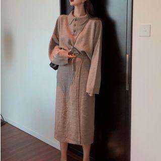 Polo Neck Sweater As Shown In Figure - One Size