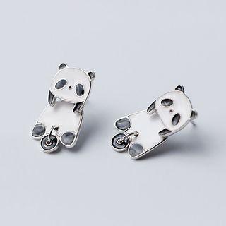 925 Sterling Silver Panda Earring 1 Pair - S925 Sterling Silver - Panda - One Size
