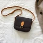 Two-tone Flap Crossbody Bag Brown - One Size