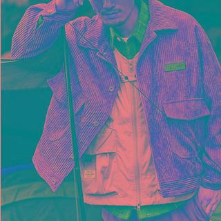 Pocket Detail Corduroy Button-up Jacket