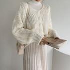Fluffy Cable-knit Sweater