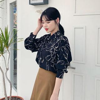 Printed Sleek Crepe Shirt