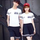 Couple Matching Short-sleeve T-shirt / Shorts / A-line Skirt