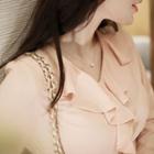 V-neck Ruffle-detail Blouse