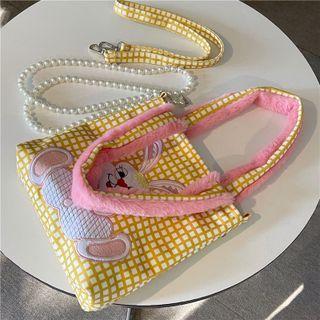 Rabbit Print Shoulder Bag Yellow - One Size