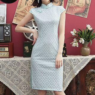 Cap-sleeve Lace Qipao