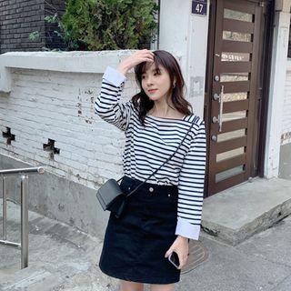 Zip-fly A-line Mini Skirt