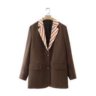 Patterned Panel Blazer