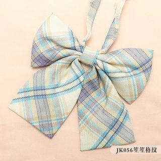 Plaid Bow Tie Jk056 - Purple - One Size