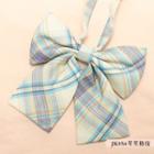 Plaid Bow Tie Jk056 - Purple - One Size