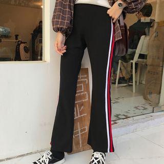 Striped Boot Cut Sweatpants