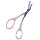 Stainless Steel Eyebrow Scissors With Comb 1 Pc - Pink - One Size