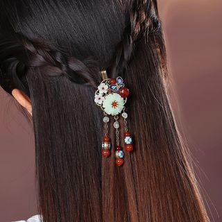 Glaze Resin Flower Fringed Hair Clip